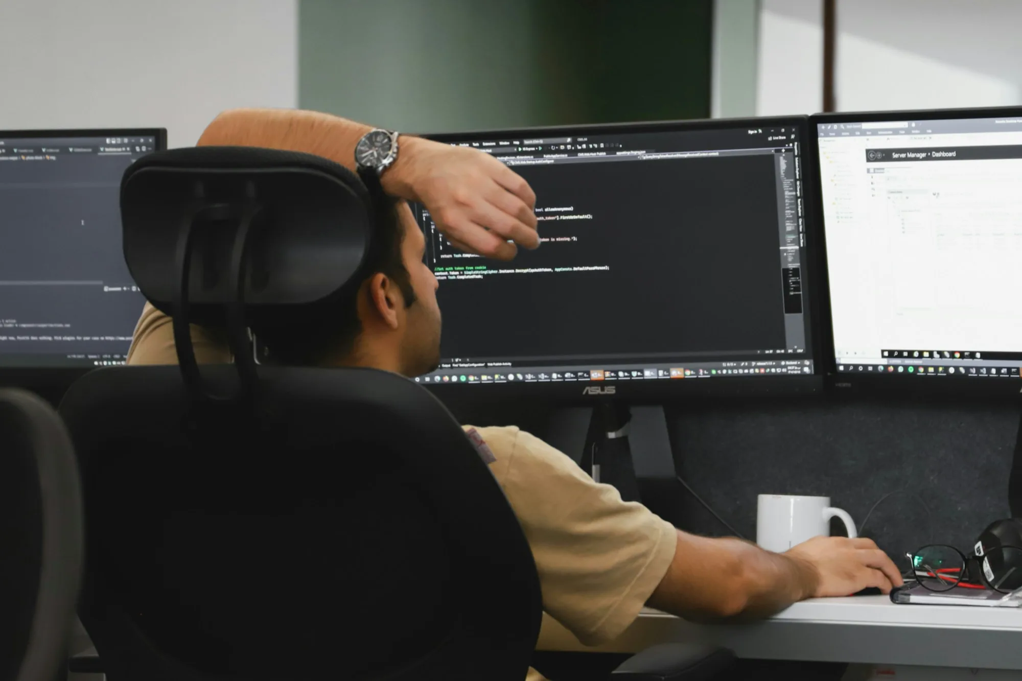 AI engineer working with code and model metrics