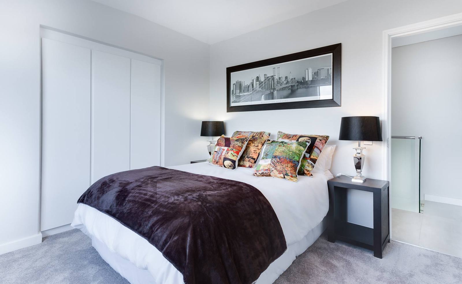 Bright main bedroom