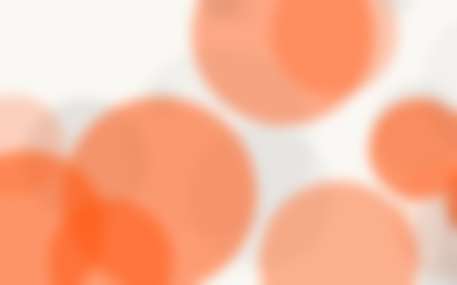 PureGlow social pattern: soft orange spheres