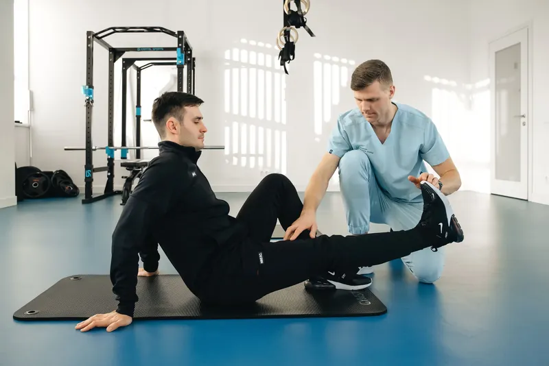 Guided physiotherapy session