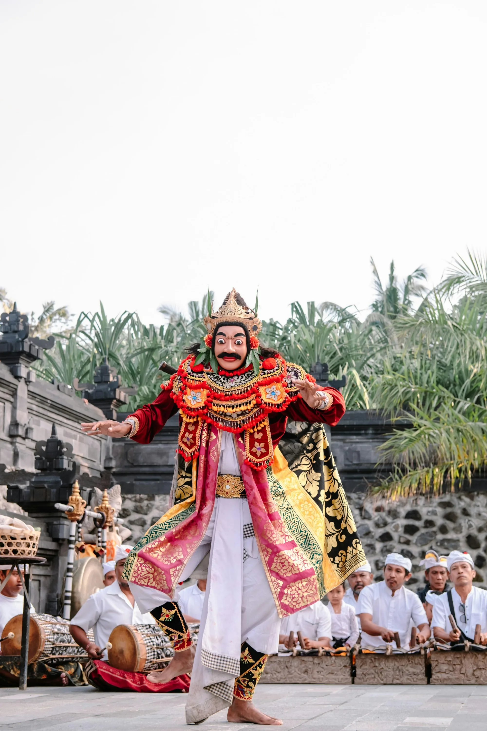 A Balinese dancer in traditional costume
